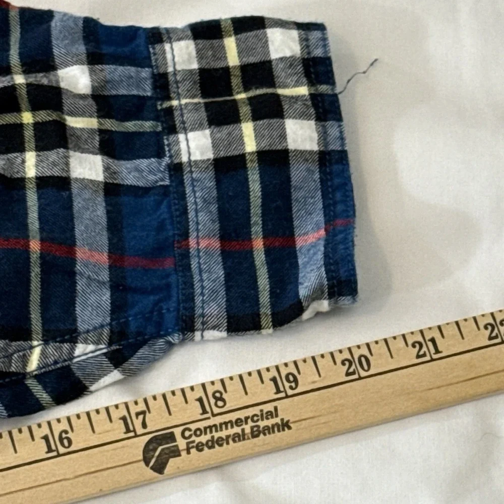 Nautica Jeans Co Men's 3XL Plaid Flannel Shirt Button Down‎